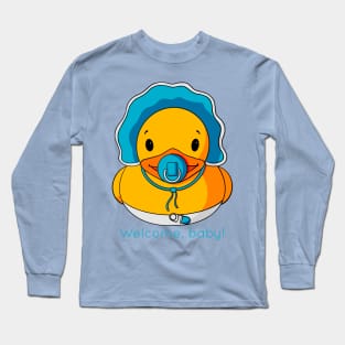 Welcome Baby Boy Rubber Duck Long Sleeve T-Shirt